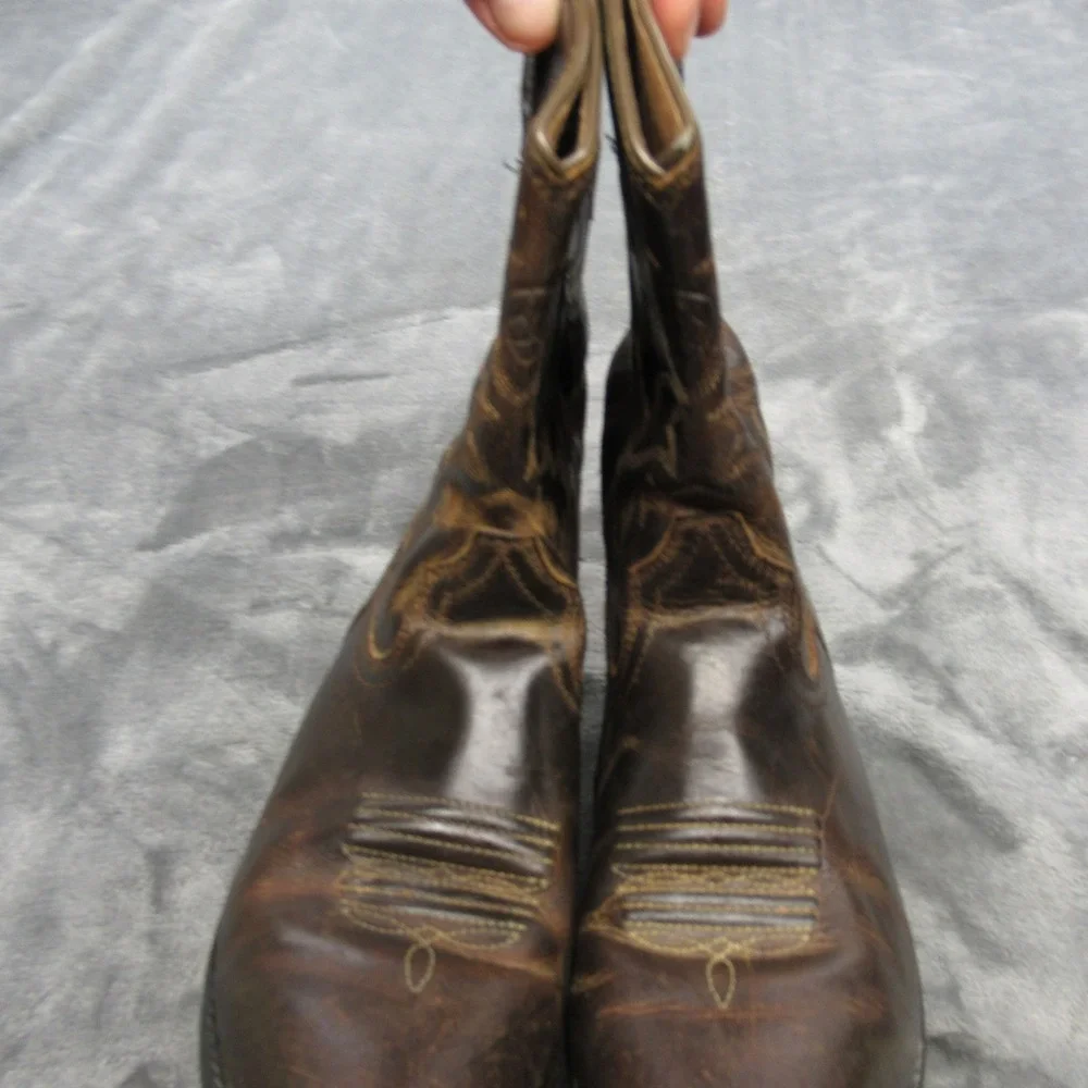 Ariat Heritage Cowboy Boots Youth 3 Brown Leather Western Rodeo Southwestern